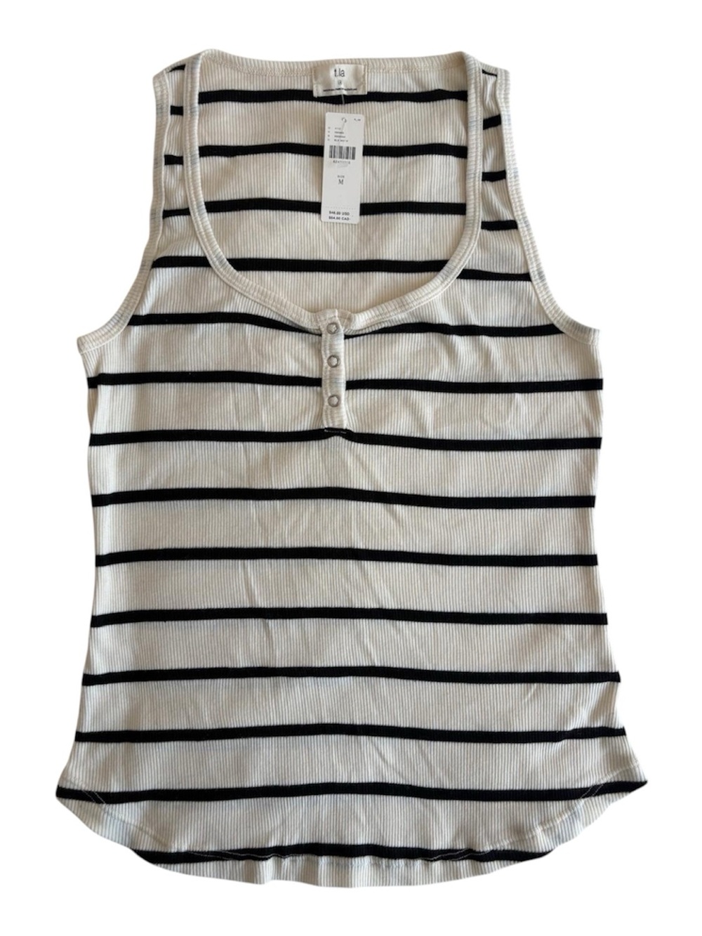 NWT Anthro T.La Coral Ribbed
Henley Tank M